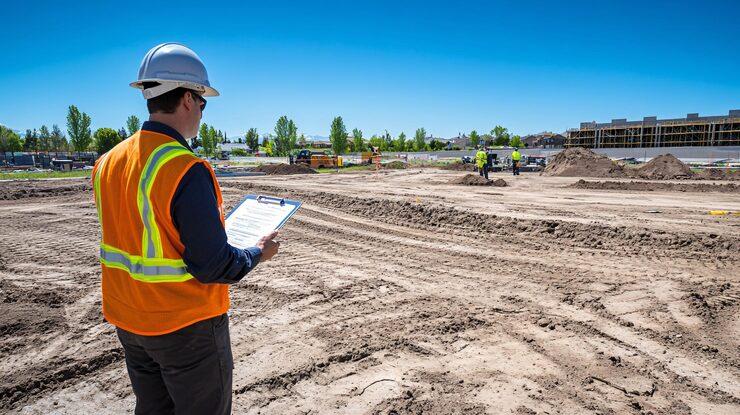 Preparação do canteiro de obras